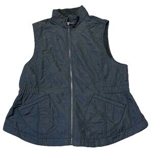 Bit & Bridle Women’s Vest Sz Large Full Zip Quilted Fleece Lined Pockets Riding
